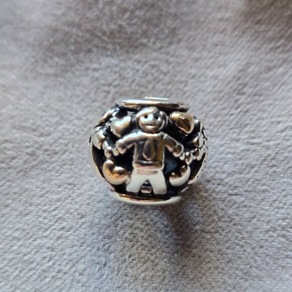 Two Toned Family Forever Pandora Charm in Sterling Silver with 14K Gold Hearts - Picture 1 of 10